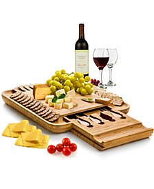 Cheese Board Cutlery Set with Slide-Out Drawer