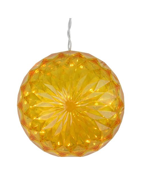 Northlight 6 Yellow Led Lighted Hanging Christmas Crystal Sphere