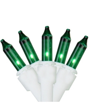Northlight Set of 35 Green Mini Christmas Lights - White Wire