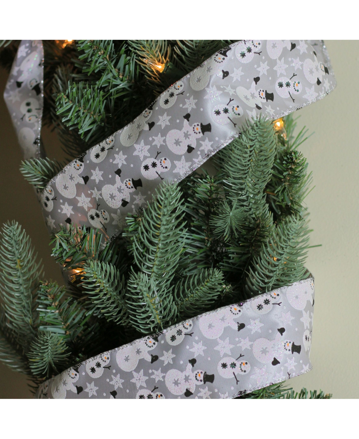 Northlight Pack of 12 ShinySnowmen and Snowflakes Wired Christmas Craft Ribbon Spools - 2.5