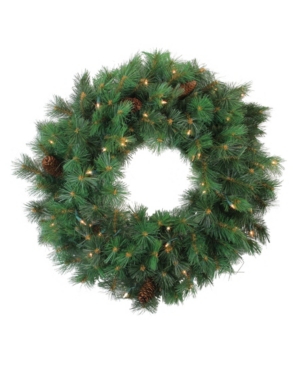 Shop Northlight Pre-lit Royal Oregon Pine Artificial Christmas Wreath 24-inch Clear Lights In Green