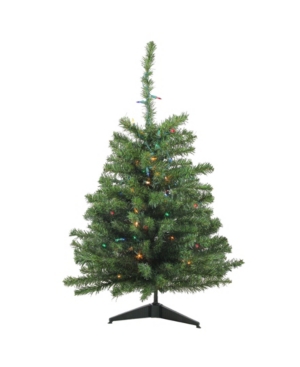 Northlight 3' Pre-lit Canadian Pine Artificial Christmas Tree In Green