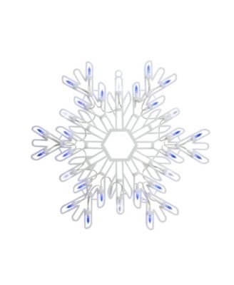 Northlight 15" LED Lighted Pure White And Blue Snowflake Christmas ...