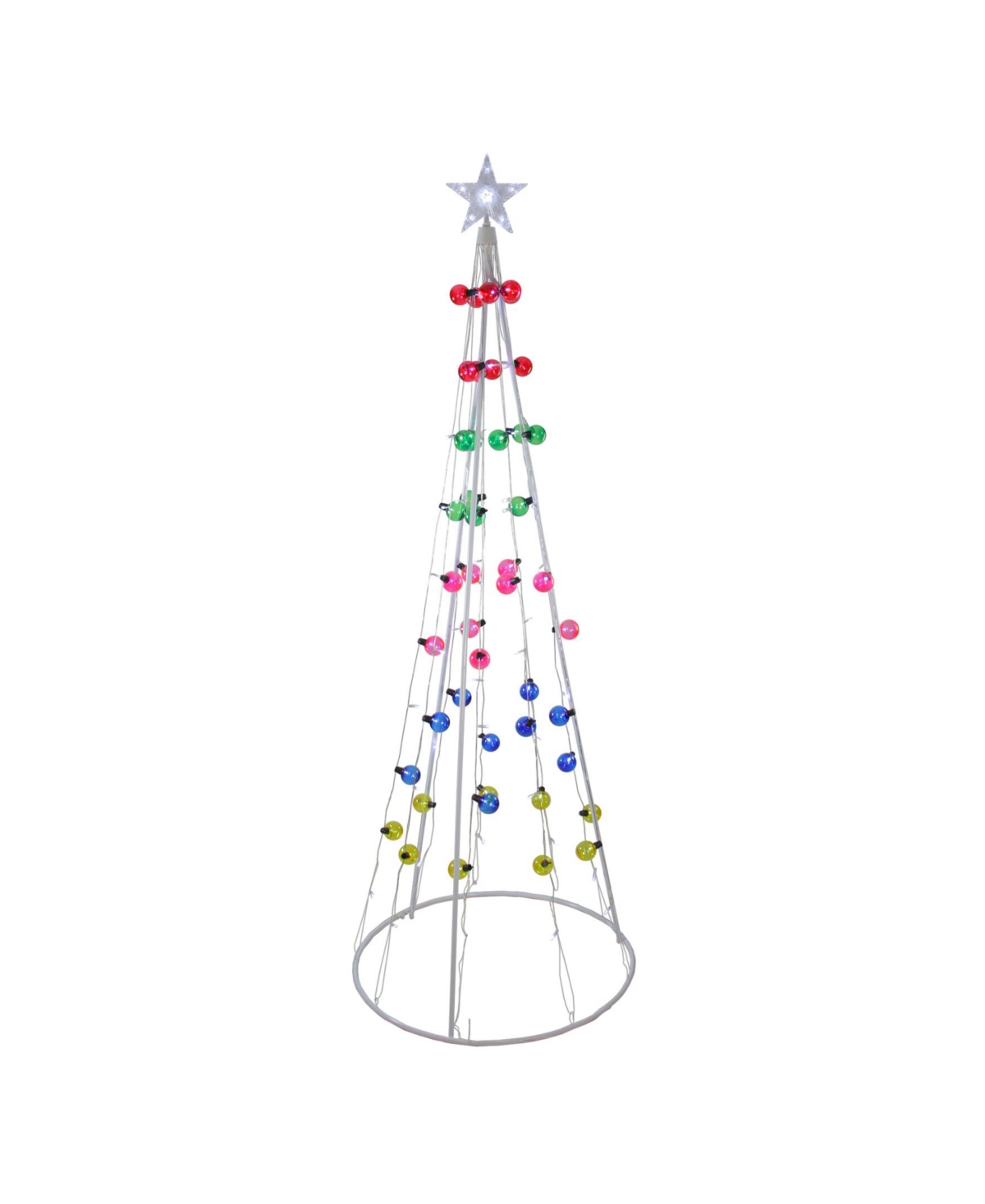 6' Multi-Colored Lighted Show Cone Christmas Tree Outdoor Decoration - Multi