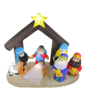 Northlight 5.5' Inflatable Nativity Scene Lighted Christmas Outdoor Decoration In Multi