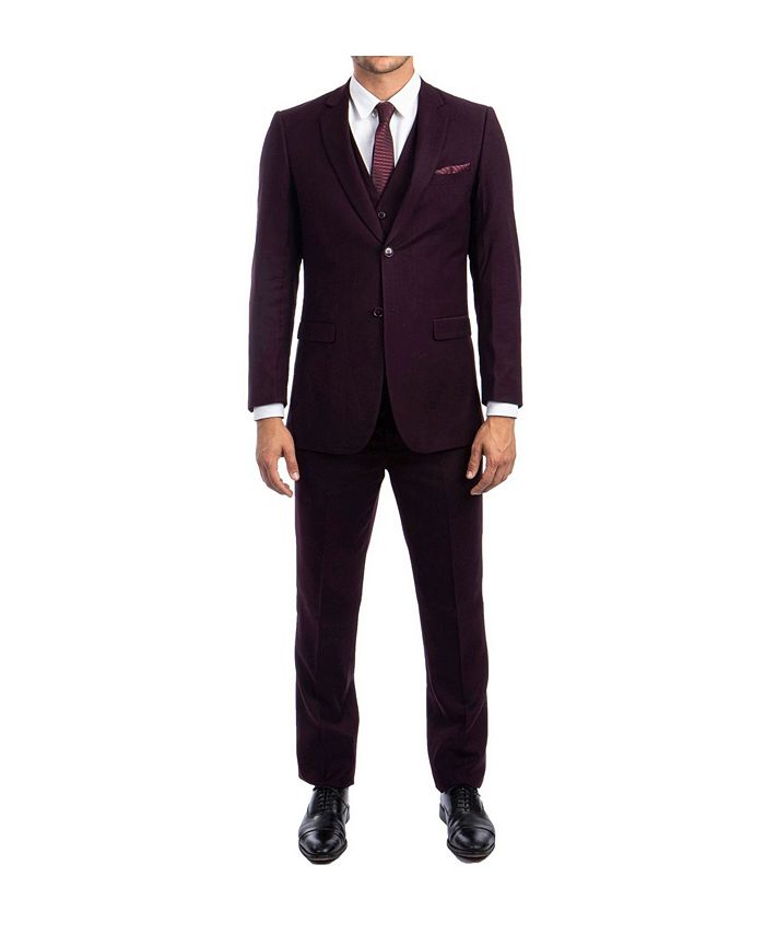 Tazio Men's Hybrid Fit Pin Stripe Notch Lapel Suit - Macy's