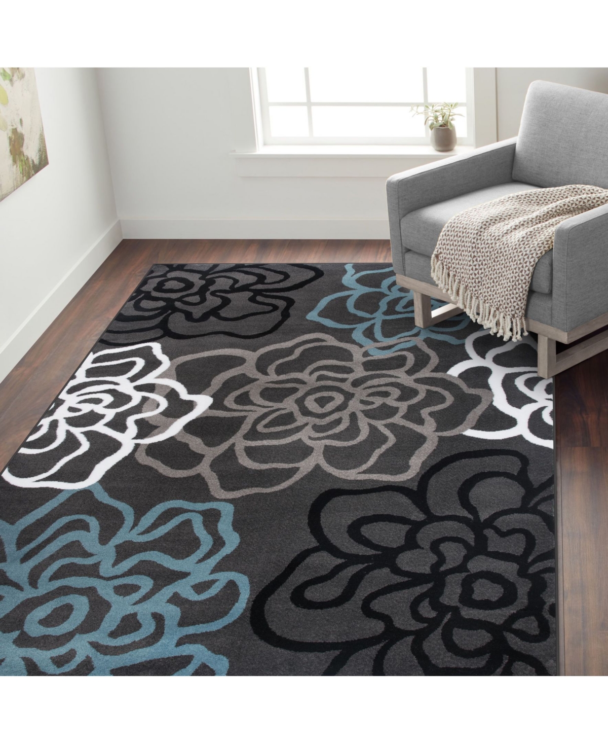 Main Street Rugs Montane Mon108Area Rug - Gray