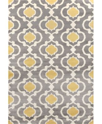 Alba Alb310 Gray/Yellow 3'3" x 5' Area Rug