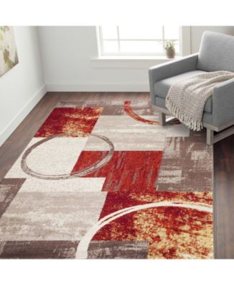 Main Street Rugs Alba Alb307 Multi 5'3" x 7'3" Area Rug