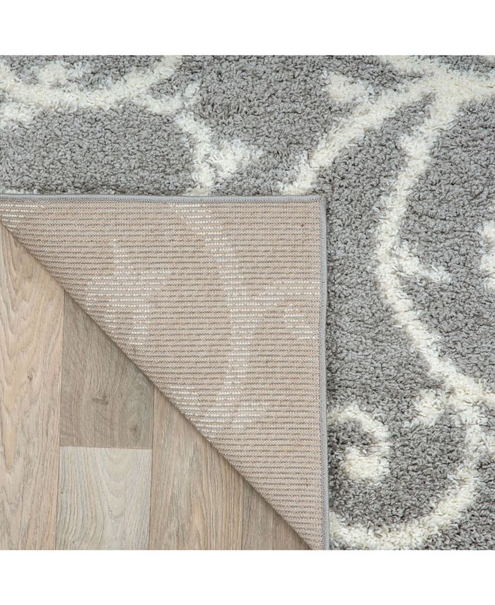 Main Street Rugs Bahia Shag Bas2323 Gray 7'10" x 10' Area Rug Macy's