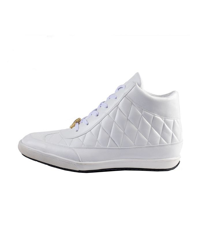 Belvedere Men's Alessio Crocodile and Quilted Calf Sneaker - Macy's