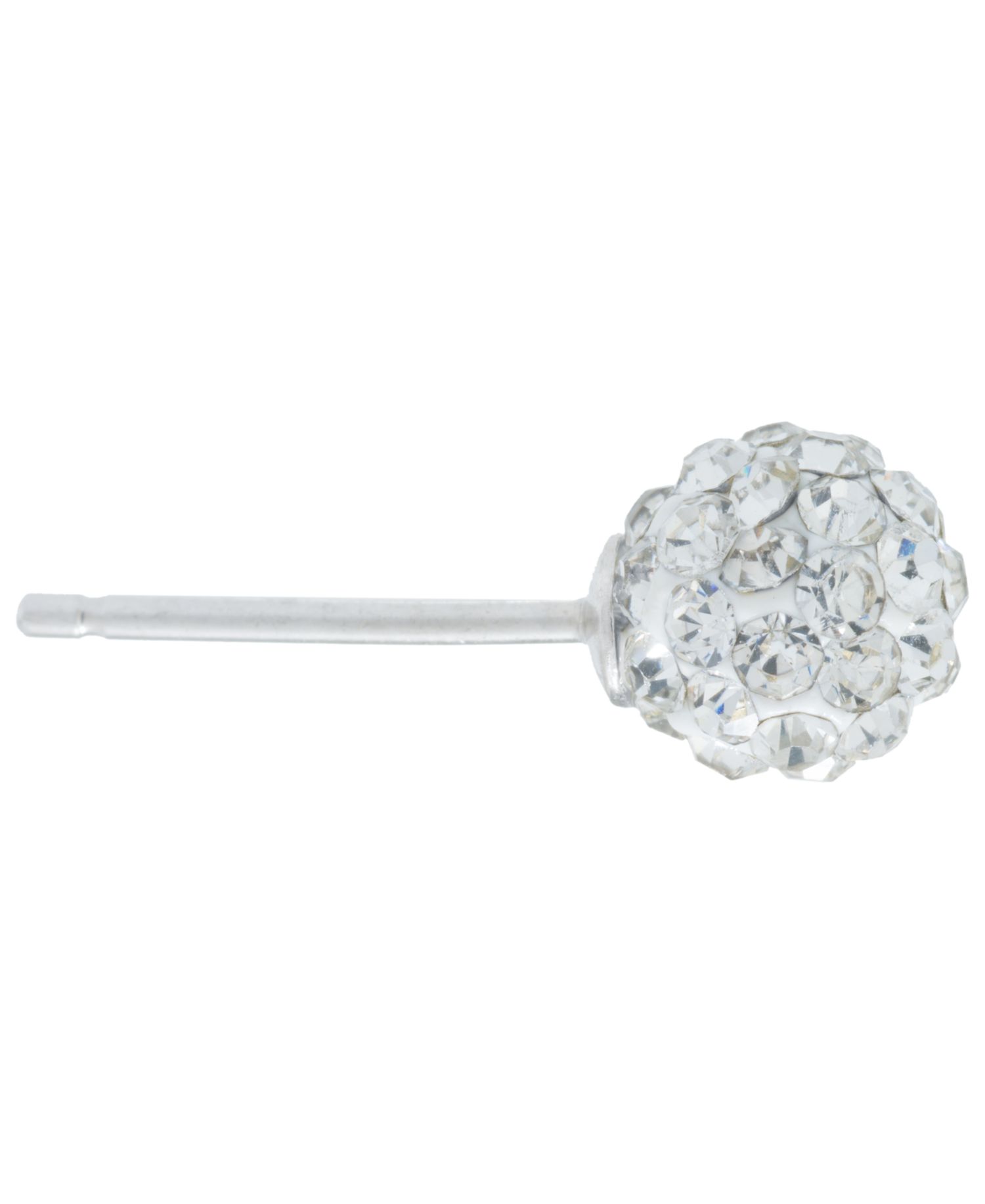 Multicolor Crystal Pav&eacute; Ball Cluster Stud Earrings in Sterling Silver (Also Available in Silver)