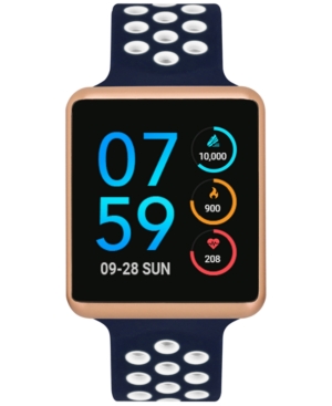 ITOUCH ITOUCH UNISEX AIR NAVY & WHITE SILICONE STRAP TOUCHSCREEN SMART WATCH 35X41MM, A SPECIAL EDITION