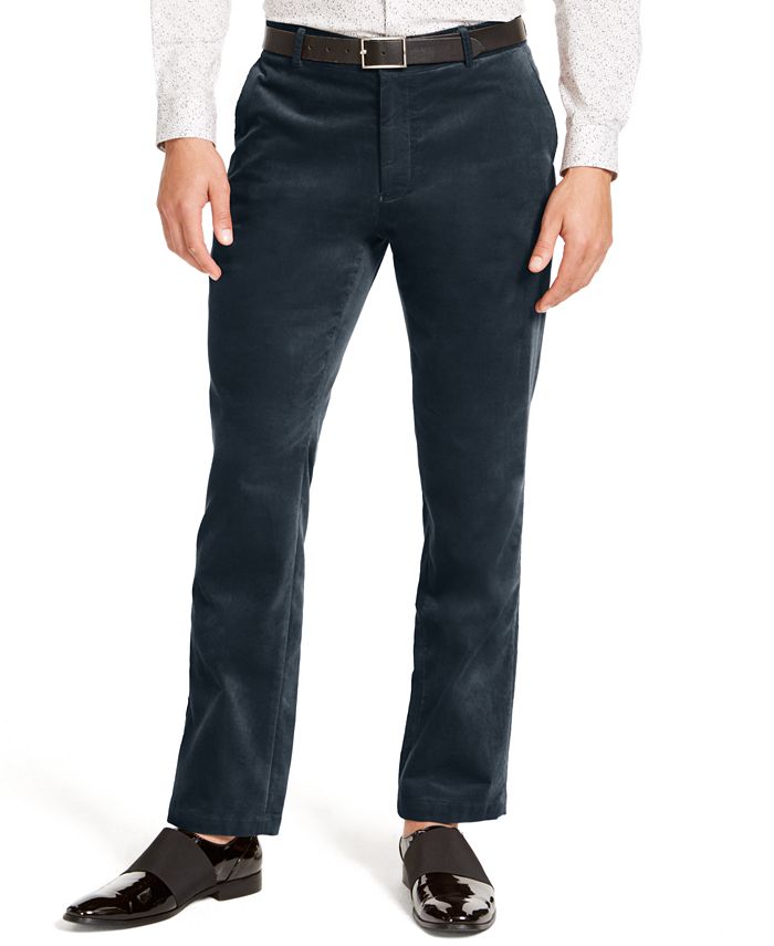 INC International Concepts INC Men's Slim-Fit Velvet Pants, Created for ...