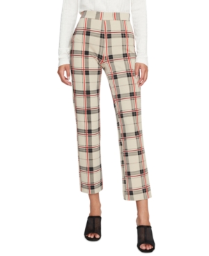 Sanctuary Carnaby Plaid Kick Crop Pants In Champagne Plaid