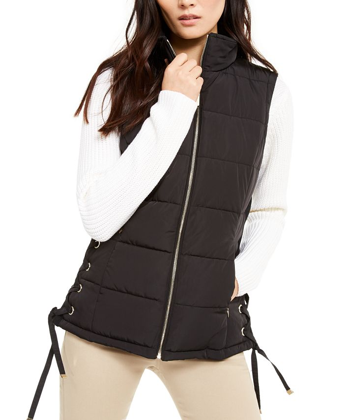 Calvin Klein Lace-Up Puffer Vest & Reviews - Jackets & Blazers - Women -  Macy's