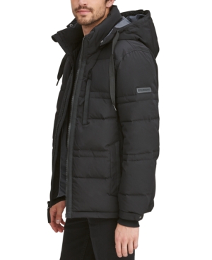 MARC NEW YORK MEN'S HUXLEY CRINKLE DOWN JACKET WITH REMOVABLE HOOD