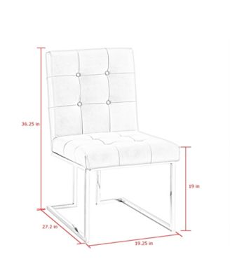 Vanderbilt Upholstered Dining Chair with Metal Frame Set of 2