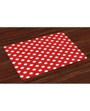 Ambesonne Retro Place Mats Set of 4