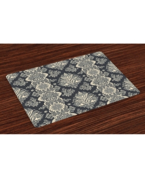 Ambesonne Damask Place Mats Set of 4
