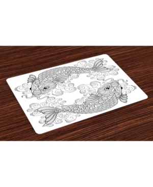 Ambesonne Asian Place Mats Set of 4