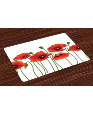 Ambesonne Floral Place Mats Set of 4