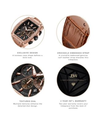 Men's Echelon Diamond (1/4 ct. t.w.) Watch in 18k Rose Gold-plated Stainless Steel 41mm