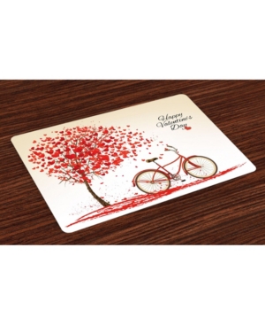 Ambesonne Valentines Day Place Mats Set of 4