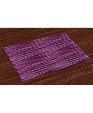 Ambesonne Magenta Place Mats Set of 4
