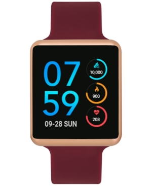 image of iTouch Women-s Air Merlot Silicone Strap Touchscreen Smart Watch 35x41mm - A Special Edition