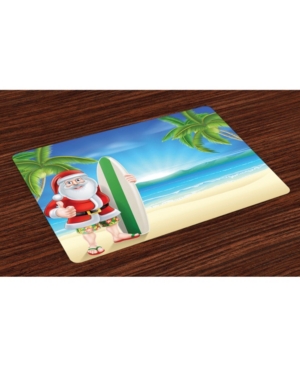 Ambesonne Christmas Place Mats Set of 4
