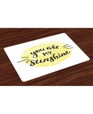 Ambesonne Saying Place Mats Set of 4