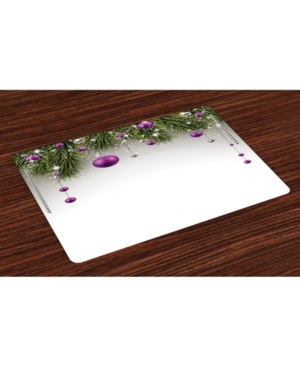 Ambesonne Christmas Place Mats Set of 4