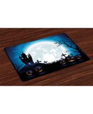 Ambesonne Halloween Place Mats Set of 4