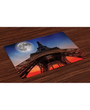 Ambesonne Eiffel Tower Place Mats Set of 4