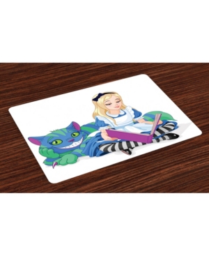 Ambesonne Alice In Wonderland Place Mats Set of 4