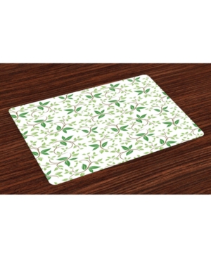 Ambesonne Leaf Place Mats Set of 4