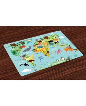 Ambesonne Wanderlust Place Mats Set of 4
