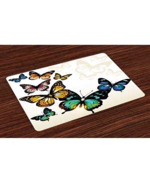 Ambesonne Butterfly Place Mats Set of 4