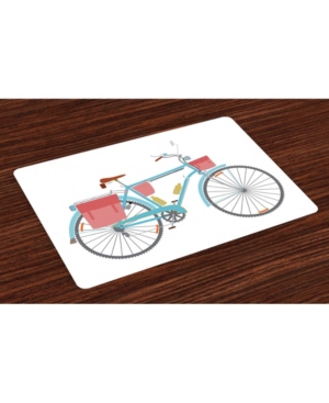 Ambesonne Bicycle Place Mats Set of 4