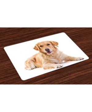 Ambesonne Golden Retriever Place Mats Set of 4