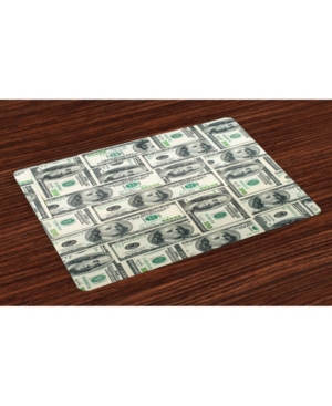 Ambesonne Money Place Mats Set of 4