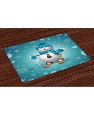 Ambesonne Snowman Place Mats Set of 4