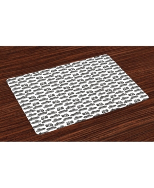 Ambesonne Motorcycle Place Mats Set of 4
