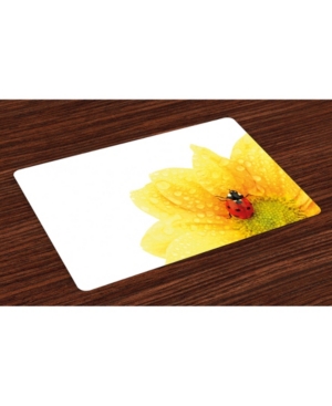 Ambesonne Flower Place Mats Set of 4