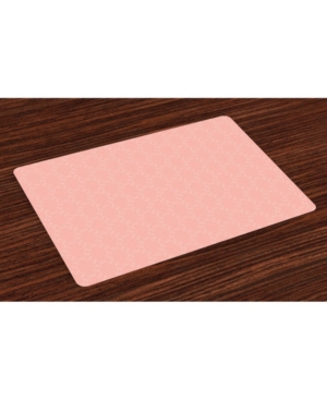 Ambesonne Peach Place Mats Set of 4