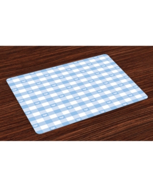 Ambesonne Checkered Place Mats Set of 4