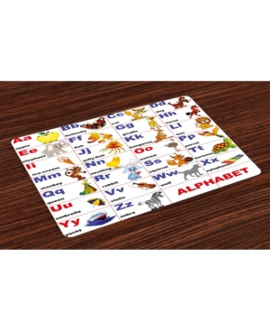 Ambesonne Educational Place Mats Set of 4