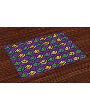 Ambesonne Mardi Gras Place Mats Set of 4