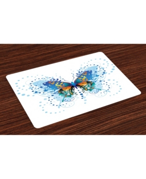 Ambesonne Swallowtail Butterfly Place Mats Set of 4